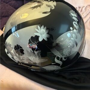 Scorpion Black and Gray Floral Women's Helmet